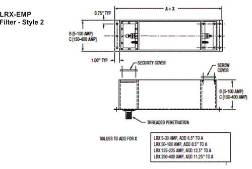LRX-EMP Filter - Style 2